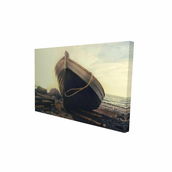 Fondo 20 x 30 in. Rowboat At The Waters Edge-Print on Canvas FO2792763